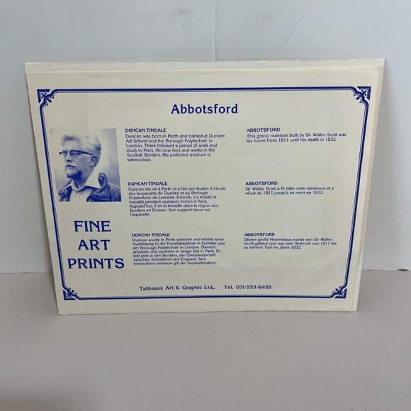 Abbotsford Duncan Tindall Fine Art Print Matted Artwork - Picture 3 of 4